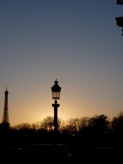 Paris sunset, Eiffel Tower, Place de la Concorde