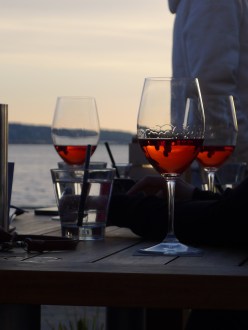 Rose Wine at Sunset