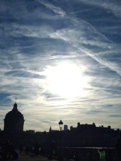 Pont des arts et Institut de France, silhouette