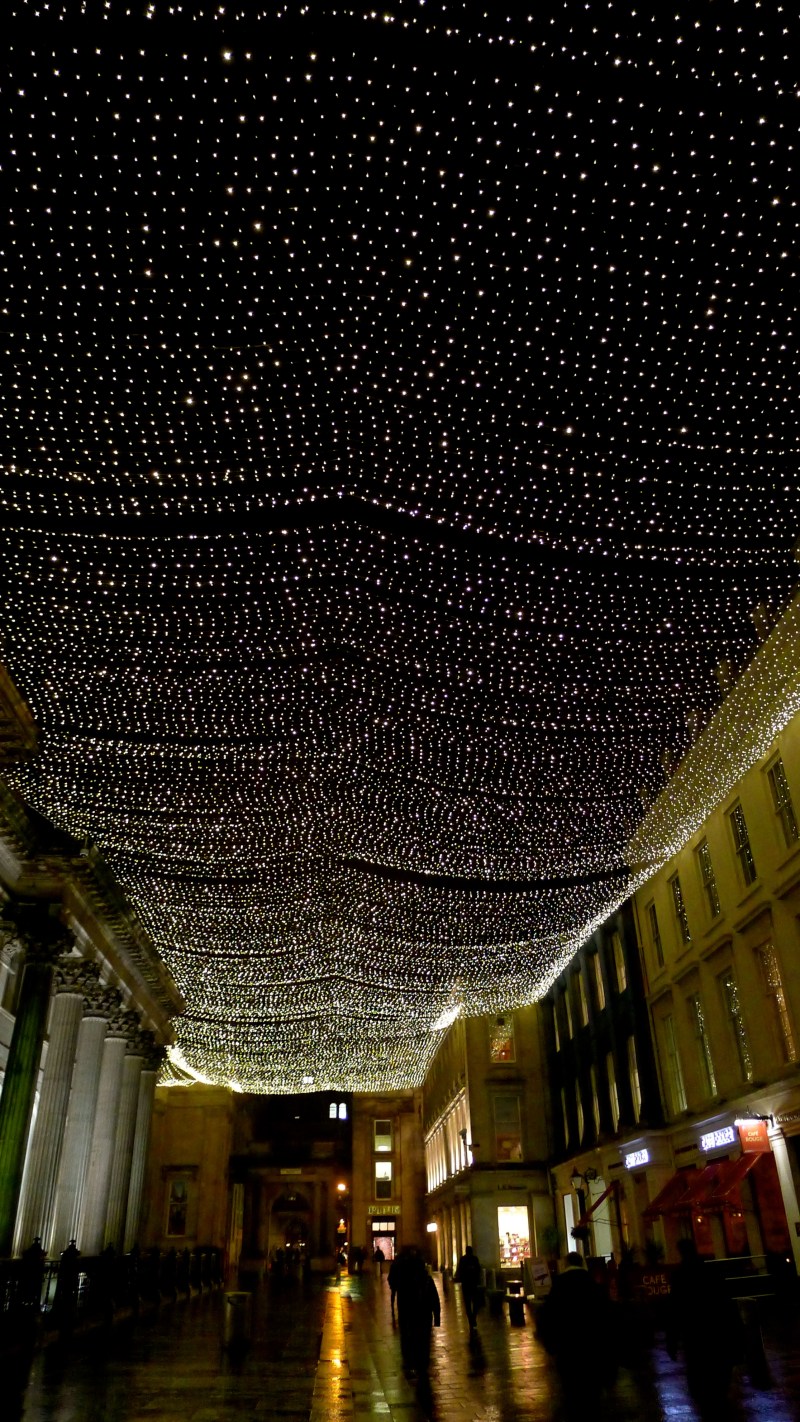 Merchant City Glasgow fairy lights square