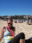 Resting on Bondi Beach after City2Surf
