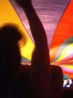 Under the parachute at Osheaga.