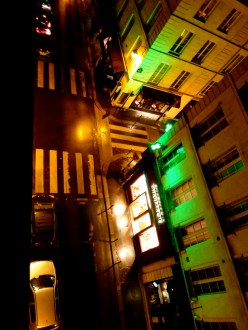 Paris empty street, night